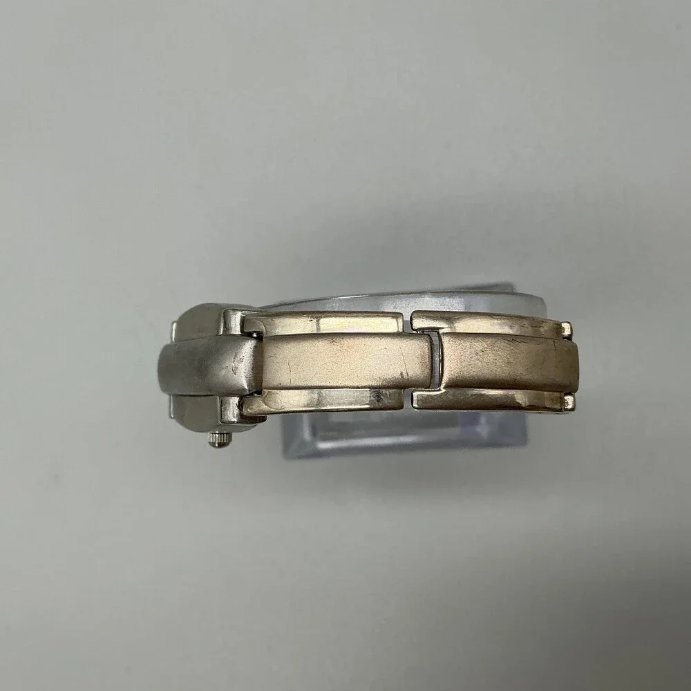 Vintage Royalton Slide Out Womens Watch 18mm Silver Tone New Battery 7